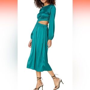 NWT The Drop Women's Jacob Long Sleeve Cut Out Midi Dress